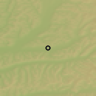 Shaded relief of the 51 km around Acăţari, drawn from the GMTED2010 grid