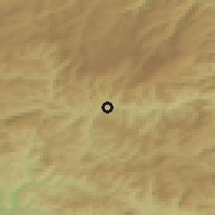 Shaded relief of the 51 km around Bistra, drawn from the GMTED2010 grid