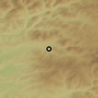 Shaded relief of the 51 km around Bistriţa Bărgăului, drawn from the GMTED2010 grid