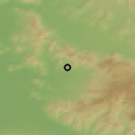 Shaded relief of the 50 km around Bixad, drawn from the GMTED2010 grid