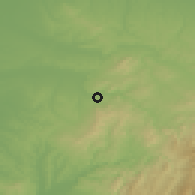 Shaded relief of the 51 km around Bocşa, drawn from the GMTED2010 grid