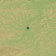 Shaded relief of the 51 km around Bonţida, drawn from the GMTED2010 grid
