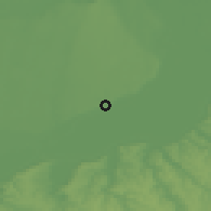 Shaded relief of the 52 km around Borcea, drawn from the GMTED2010 grid