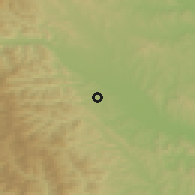 Shaded relief of the 51 km around Borleşti, drawn from the GMTED2010 grid