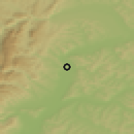 Shaded relief of the 51 km around Aiud, drawn from the GMTED2010 grid