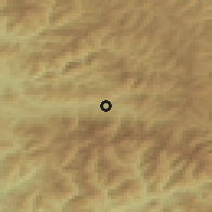 Shaded relief of the 51 km around Borşa, drawn from the GMTED2010 grid