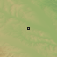 Shaded relief of the 51 km around Bosanci, drawn from the GMTED2010 grid