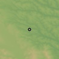 Shaded relief of the 50 km around Botoşani, drawn from the GMTED2010 grid