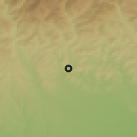 Shaded relief of the 52 km around Brăneşti, drawn from the GMTED2010 grid