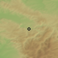 Shaded relief of the 51 km around Bratca, drawn from the GMTED2010 grid