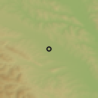 Shaded relief of the 51 km around Brusturi-Drăgăneşti, drawn from the GMTED2010 grid