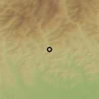 Shaded relief of the 51 km around Buciumeni, drawn from the GMTED2010 grid