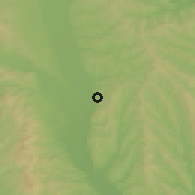 Shaded relief of the 51 km around Buhoci, drawn from the GMTED2010 grid