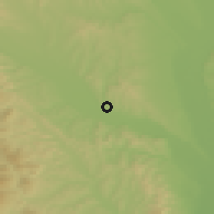 Shaded relief of the 51 km around Buhuşi, drawn from the GMTED2010 grid