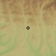 Shaded relief of the 51 km around Albeştii-Pământeni, drawn from the GMTED2010 grid