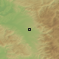 Shaded relief of the 51 km around Bunteşti, drawn from the GMTED2010 grid
