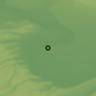 Shaded relief of the 52 km around Calafat, drawn from the GMTED2010 grid