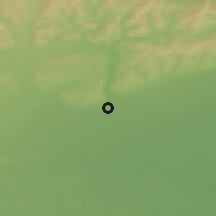 Shaded relief of the 52 km around Albeşti-Paleologu, drawn from the GMTED2010 grid