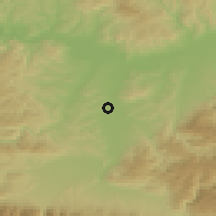 Shaded relief of the 51 km around Călan, drawn from the GMTED2010 grid