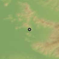Shaded relief of the 50 km around Călineşti-Oaş, drawn from the GMTED2010 grid
