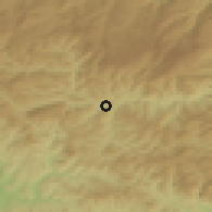 Shaded relief of the 51 km around Câmpeni, drawn from the GMTED2010 grid