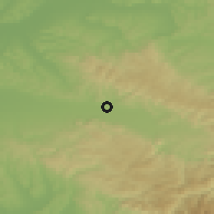 Shaded relief of the 51 km around Aleşd, drawn from the GMTED2010 grid
