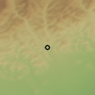 Shaded relief of the 51 km around Câmpina, drawn from the GMTED2010 grid
