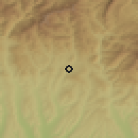 Shaded relief of the 51 km around Câmpulung, drawn from the GMTED2010 grid