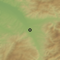 Shaded relief of the 51 km around Caransebeş, drawn from the GMTED2010 grid