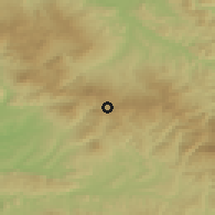 Shaded relief of the 51 km around Cavnic, drawn from the GMTED2010 grid