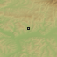 Shaded relief of the 51 km around Ciceu-Giurgeşti, drawn from the GMTED2010 grid