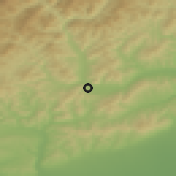 Shaded relief of the 51 km around Cislău, drawn from the GMTED2010 grid