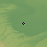 Shaded relief of the 52 km around Ciupercenii Noi, drawn from the GMTED2010 grid