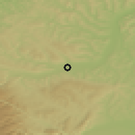 Shaded relief of the 51 km around Cluj-Napoca, drawn from the GMTED2010 grid