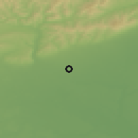 Shaded relief of the 52 km around Colceag, drawn from the GMTED2010 grid