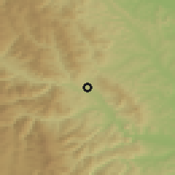 Shaded relief of the 51 km around Comăneşti, drawn from the GMTED2010 grid