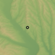 Shaded relief of the 51 km around Corbasca, drawn from the GMTED2010 grid