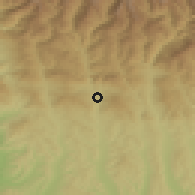 Shaded relief of the 51 km around Corbeni, drawn from the GMTED2010 grid