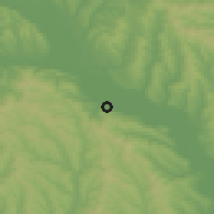 Shaded relief of the 51 km around Costuleni, drawn from the GMTED2010 grid