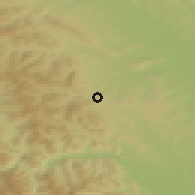 Shaded relief of the 51 km around Crăcăoani, drawn from the GMTED2010 grid