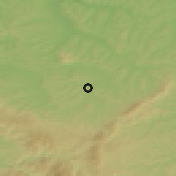 Shaded relief of the 51 km around Crasna, drawn from the GMTED2010 grid