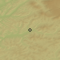 Shaded relief of the 51 km around Cristuru Secuiesc, drawn from the GMTED2010 grid