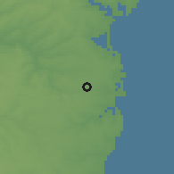 Shaded relief of the 52 km around Cumpăna, drawn from the GMTED2010 grid