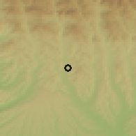 Shaded relief of the 51 km around Curtea de Argeş, drawn from the GMTED2010 grid