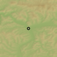 Shaded relief of the 51 km around Dej, drawn from the GMTED2010 grid