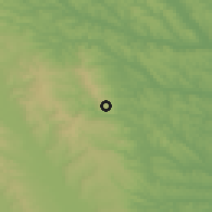 Shaded relief of the 51 km around Deleni, drawn from the GMTED2010 grid