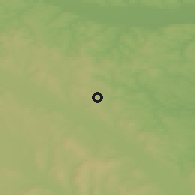 Shaded relief of the 50 km around Dersca, drawn from the GMTED2010 grid