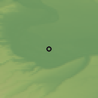 Shaded relief of the 52 km around Desa, drawn from the GMTED2010 grid