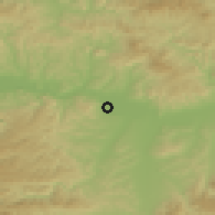 Shaded relief of the 51 km around Deva, drawn from the GMTED2010 grid