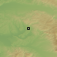 Shaded relief of the 51 km around Dobreşti, drawn from the GMTED2010 grid